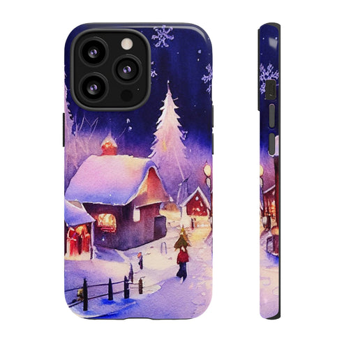 Christmas Homes in the Snow - Impact Resistant Phone Case iPhone 13 Pro Glossy